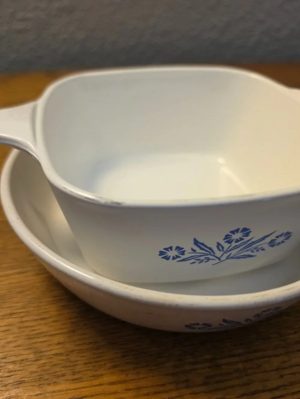Corningware Blue Cornflower P-45-B Casserole & 6 1/2 in. skillet P-83-B No Lids